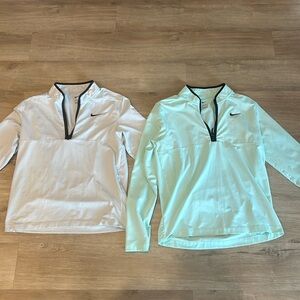 Two (2) Nike Golf 1/2 Zips